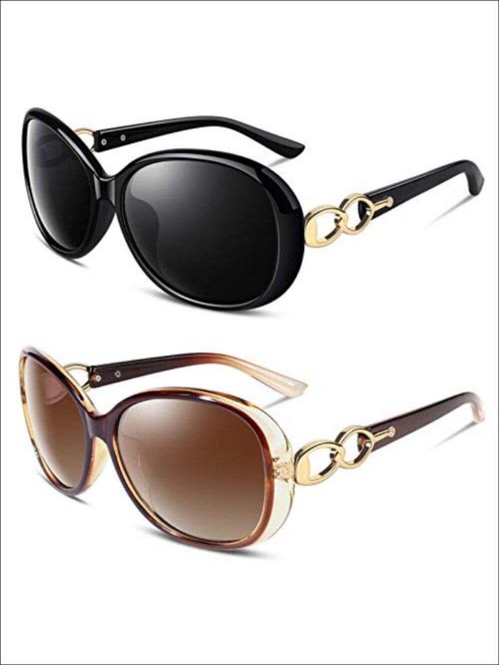 Polarized Oversized Retro Sunglasses UV400 Shield Full Coverage Running
